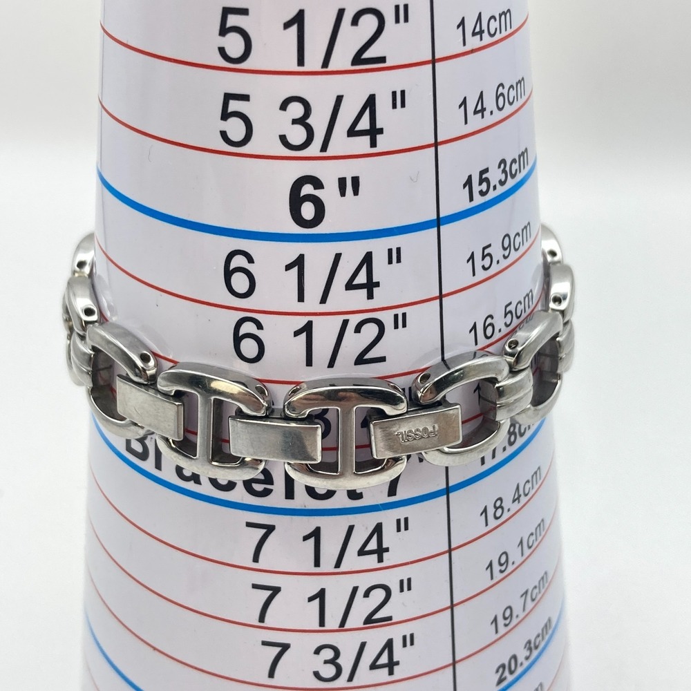 Fossil F2 Women's Watch 18mm Silver Tone Pink Dial w/Extenders New Battery 6.75" - Picture 10 of 16